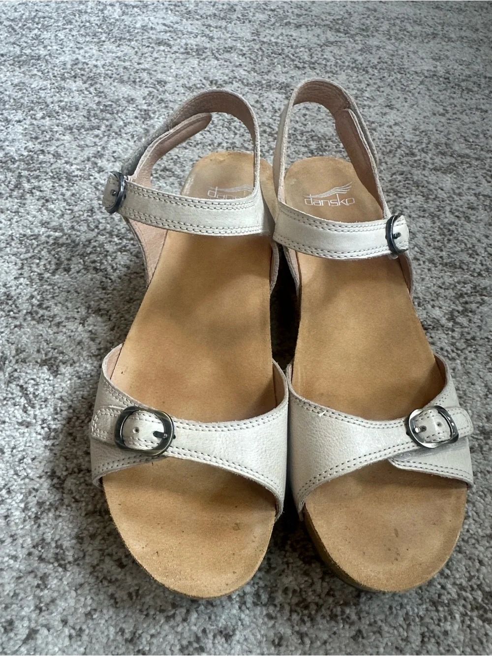 Dansko Tricia Leather Wedge Sandals 41/10.5-11